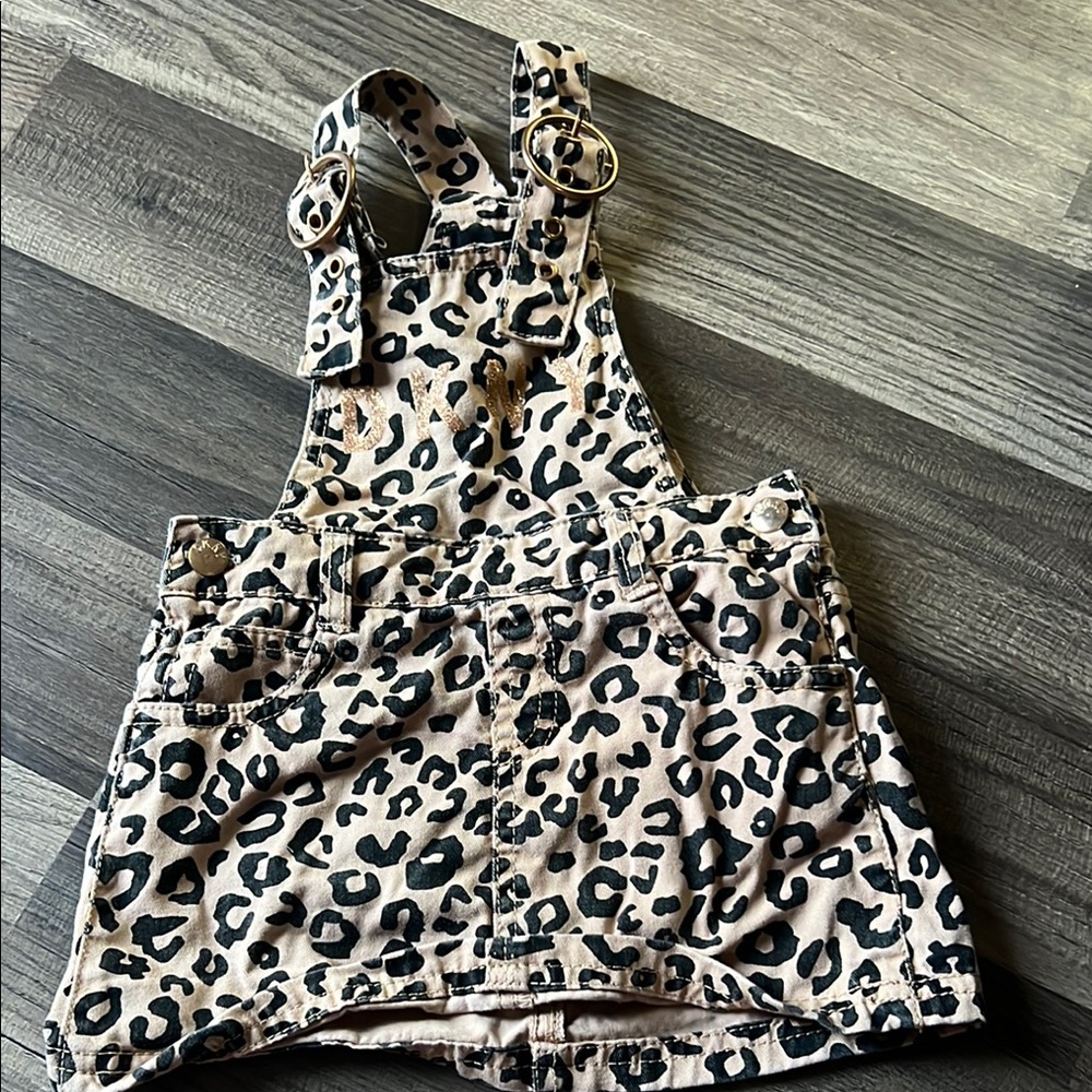 Leopard Print Denim Overalls